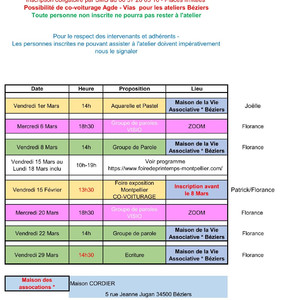 Planning Mars Béziers Image 1